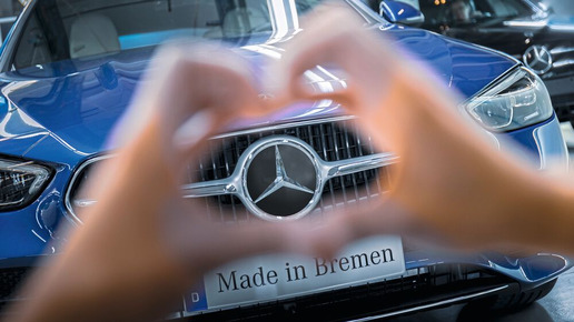 Blockade des Mercedes-Werks in Bremen
