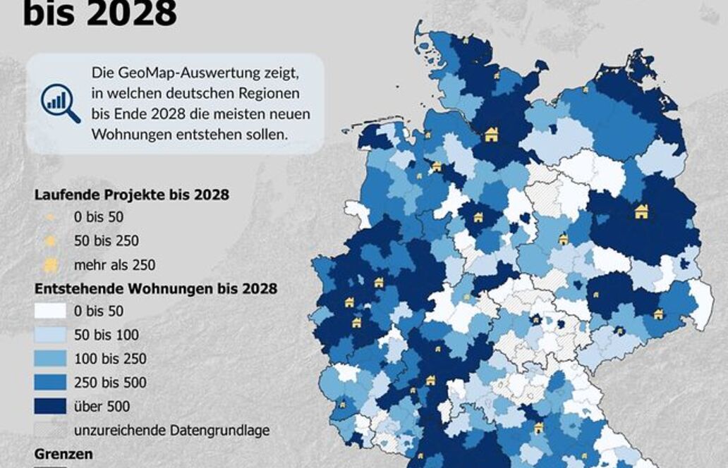 Wohnungsbau bis 2028: Berlin, München und Hamburg führen bei geplanten Neubauwohnungen