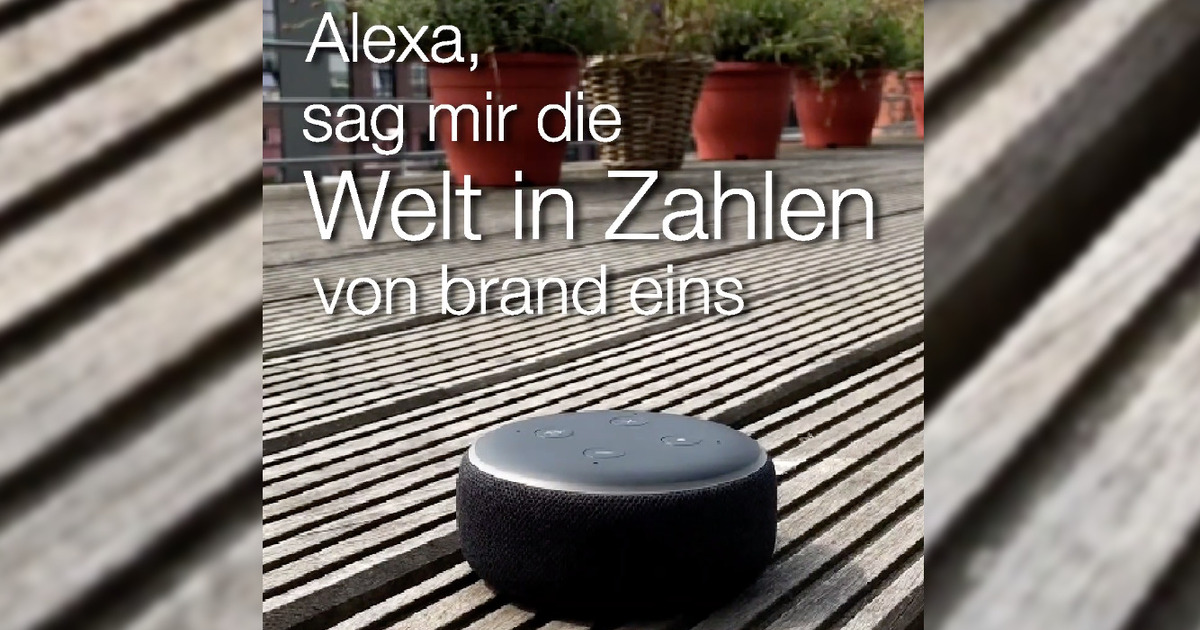 Der brand eins Alexa Skill „Die Welt in Zahlen”
