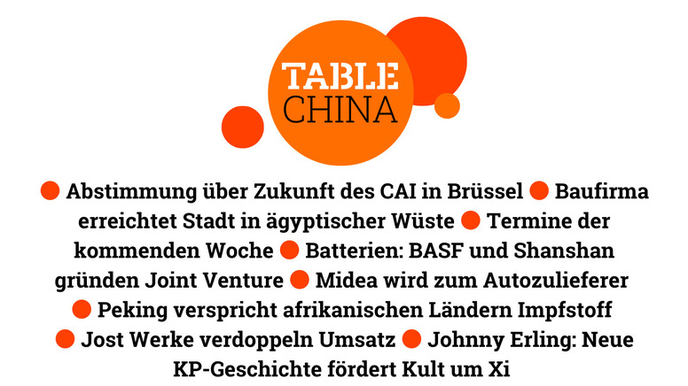 China.Table Professional Briefing, den 21. Mai 2021