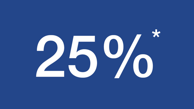 25 Prozent