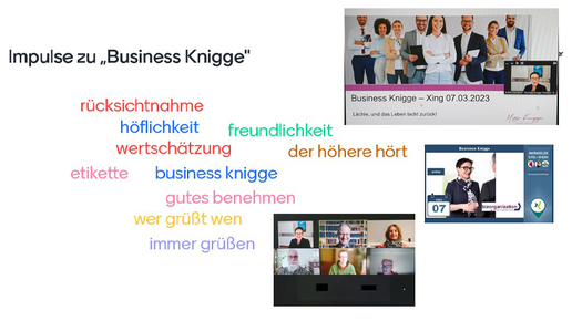 Wertschätzend begrüßen | Nachbericht "XING Inspire | Business Knigge" am 07.03.2023